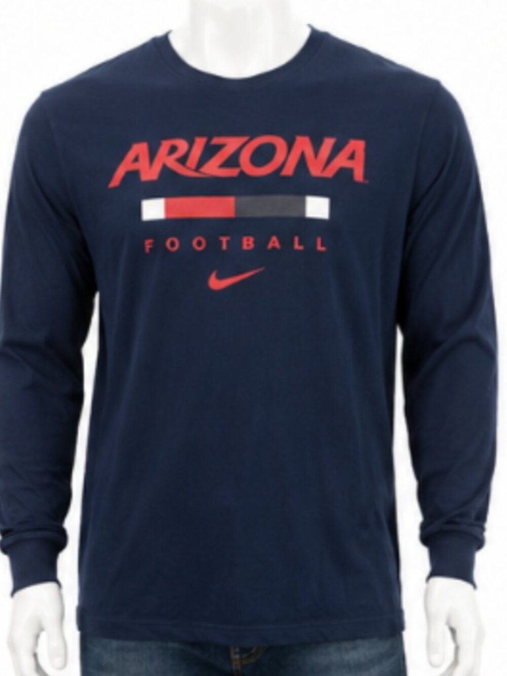 CLASSIC NIKE ARIZONA FOOTBALL LONG SLEEVE TEE SHIRT - NAVY BLUE - XXL
